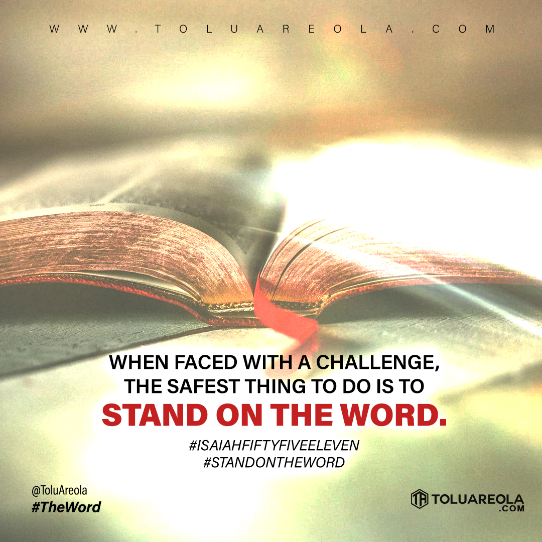 ToluAreola's tweet photo. When you stand on God's word, you can be confident that God will answer from Heaven.
#godsword #empoweredbygod #heisoursavior #standfirm #ourfoundation https://t.co/v4HBozG5WA