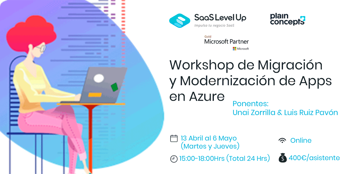 Aprende a desarrollar y perfeccionar tu estrategia de migración y modernización de aplicaciones a #Azure en nuestro próximo workshop 100% online. Además, la inscripción incluye una sesión de consultoría, Regístrate Aquí: forms.office.com/Pages/Response…