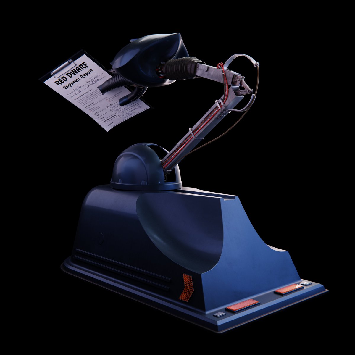 bromtomley's tweet photo. I made a Skutter from @RedDwarfHQ last week, here's some pictures. #RedDwarf #Blender3D #Skutter https://t.co/6jqephDQkY