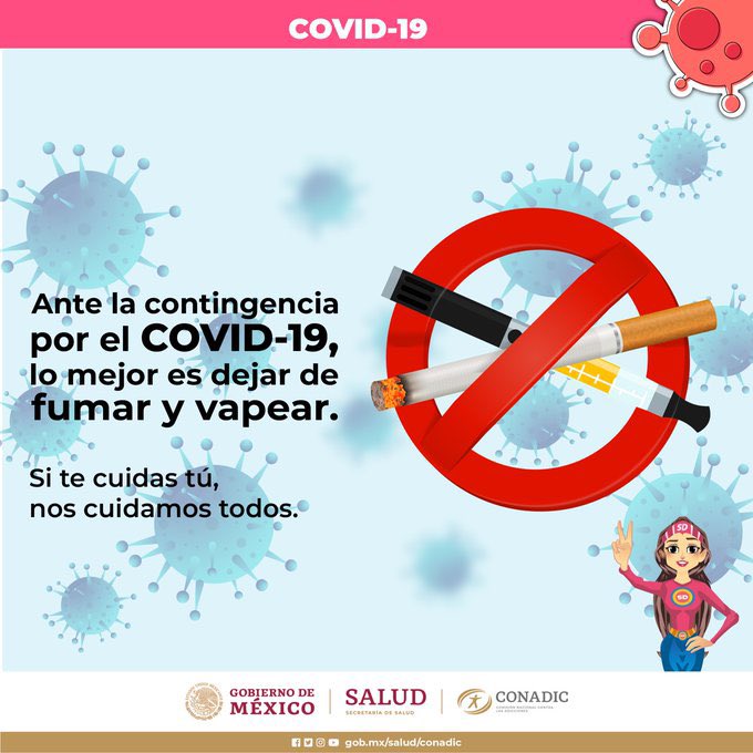 capa_II's tweet image. Evita el uso de tabaco o vapeadores. Así mejorarás tu salud y la de los que te rodean. #CuidarteEsCuidarnos #CuidaTuSaludMental
