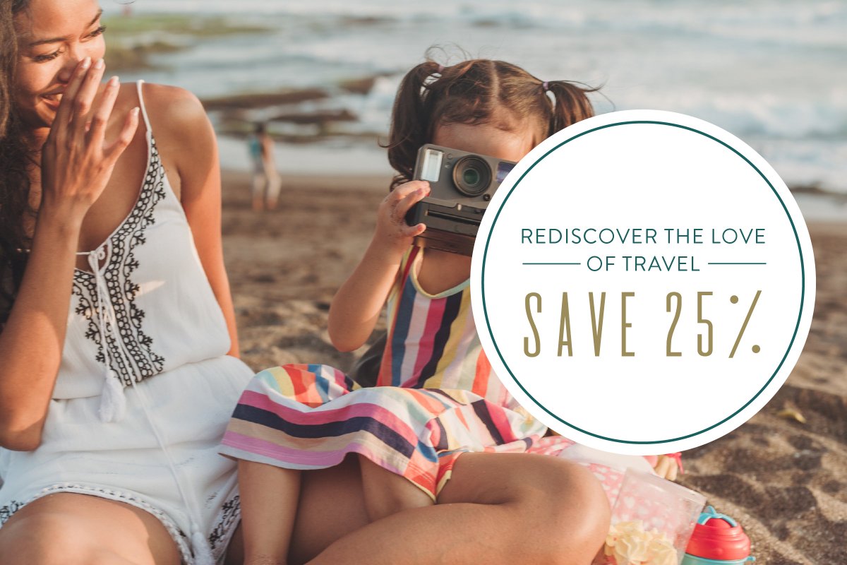 Rediscover the Love of Travel - SAVE 25%
 
Set sail towards the Golden Coast of California. Save 25% on your next stay at your choice of over 20 locations on the coast.

Click here to book: bit.ly/Save25_Spring