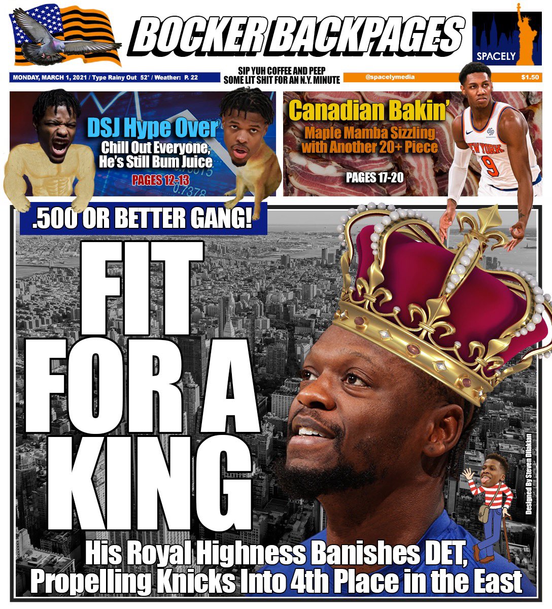 BockerBackpages's tweet photo. Presenting “Bocker Backpages,” a new post game series from Spacely Media #Knicks #NewYorkForever https://t.co/oZ6xamosZm