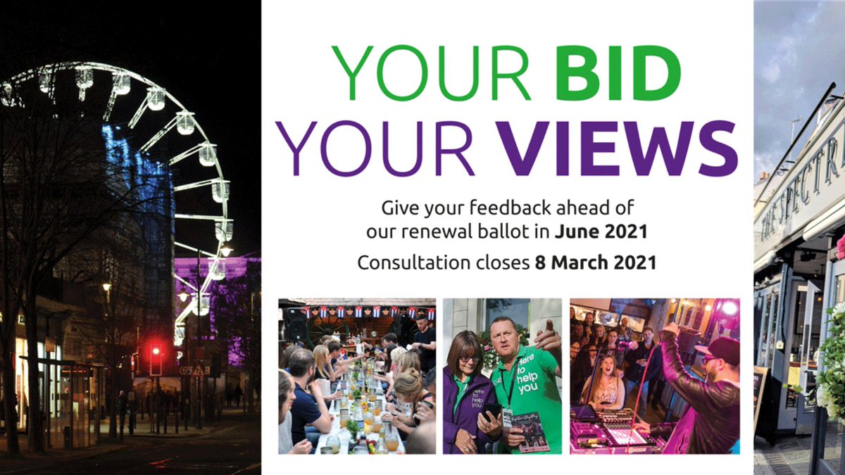 What have we done well in the last 5 years? What would you like to see us prioritise in the future? 

We are asking BID levy payers to complete our consultation survey by 8th March: surveymonkey.co.uk/r/CheltBIDCons…