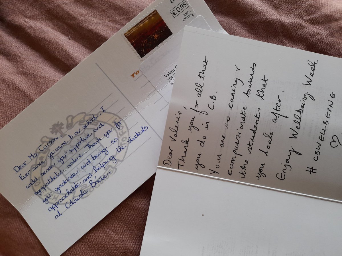 Feeling very loved and encouraged today after receiving not one but two really beautiful cards in the post for #cbwellbeing week. Thank you to the @cbstcouncil for your thoughtful words.