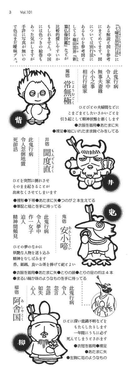 安小啼以外の二十八宿+二星の病鬼たちなぞは大佐用(vol.101-103)にはもう全種類いるのにねへ……。https://t.co/ctFVhftJY0 