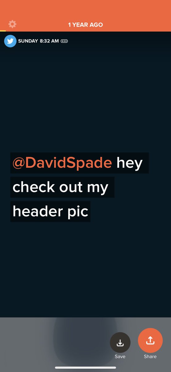 jenosland's tweet photo. @DavidSpade you’ve been my header pic for a year now.. how does that make you feel https://t.co/0VIPoRSBqm