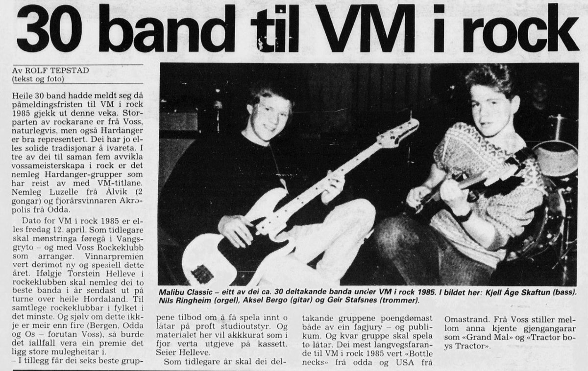 Det alle lurer på nå som det er klart at Aksel Bergo blir ny <a href="/GrorudFotball/">Grorud Fotball</a>-trener: Spiller han fortsatt gitar?
(BA mars 1985)
#fotball #musikk