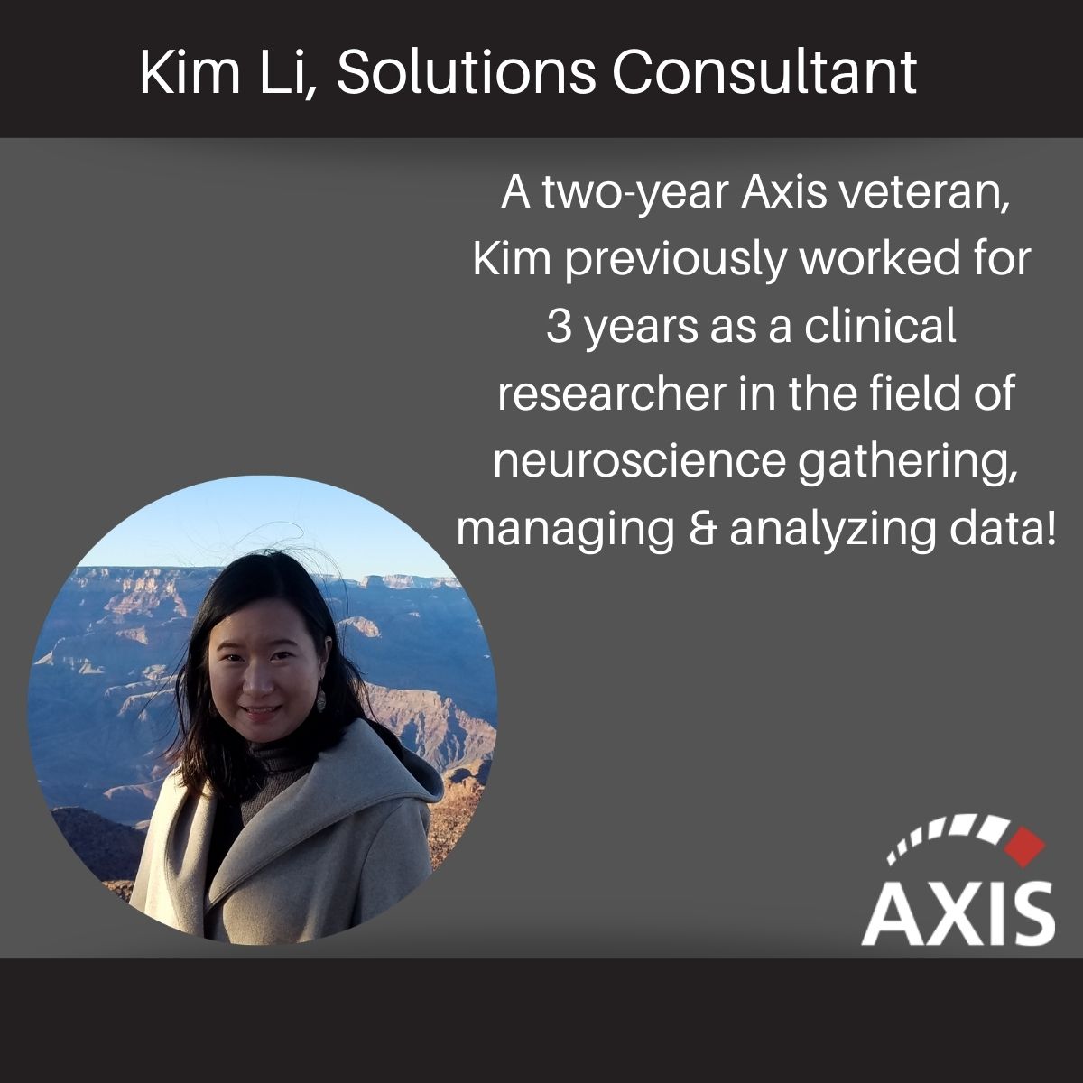 During Women’s History month we want to take the opportunity to celebrate some #AxisGroup hardworking women in data. First up is Kim Li who says her true passion is in data analysis, in decoding the information hidden in data &amp; using data to answer questions. #AnalyticsEnablement