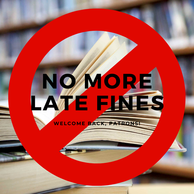 JCFPL is now a fine-free institution! Welcome back, patrons 🎉