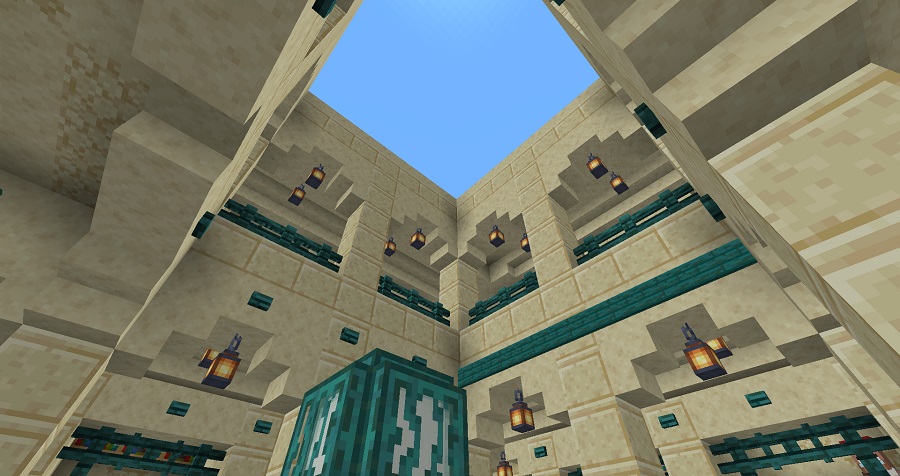 ユリシス 砂漠にある村に作った司書との取引所 中の広場から吹抜け見上げた感じがお気に入り 1 2階合わせて今のところ10人ぐらい入ってるけどもう少し入れます Minecraft マインクラフト Minecraft建築コミュ