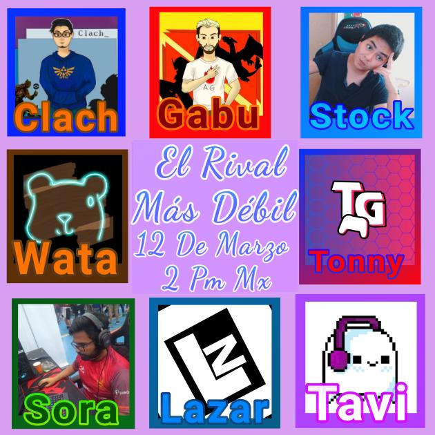 3479Cell's tweet photo. Ya tenemos fecha y hora para La primera edición del rival mas débil: ¿quien creen que ganara? #TeamWata #TeamStock #TeamClachito #TeamGabu #TeamToño #TeamTavi #TeamSora o #TeamLazaro https://t.co/wkQZHt4cqL