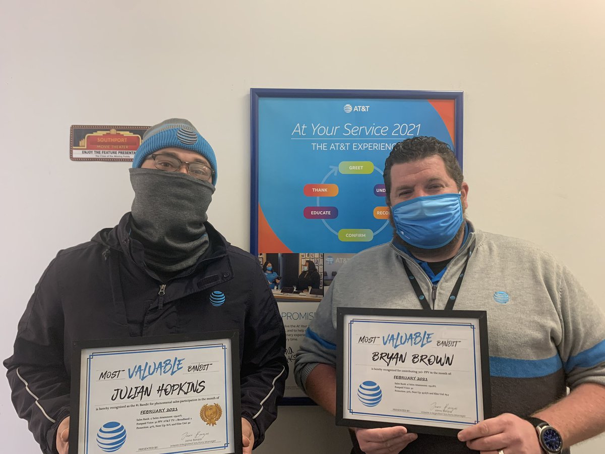 As promised i present... The top 5 bandits who achieved 30+ PPV for the month of February 2021! Thank you for all you do guys! Congratulations to you all, let’s do it again in March. 😉 @IHXNortheast <a href="/BrandoNoble/">Brandon Noble</a> @JosephBakerATT <a href="/AdamMRagab/">Adam M. Ragab</a> @ORVElites #LifeAtATT #ATTEmployee