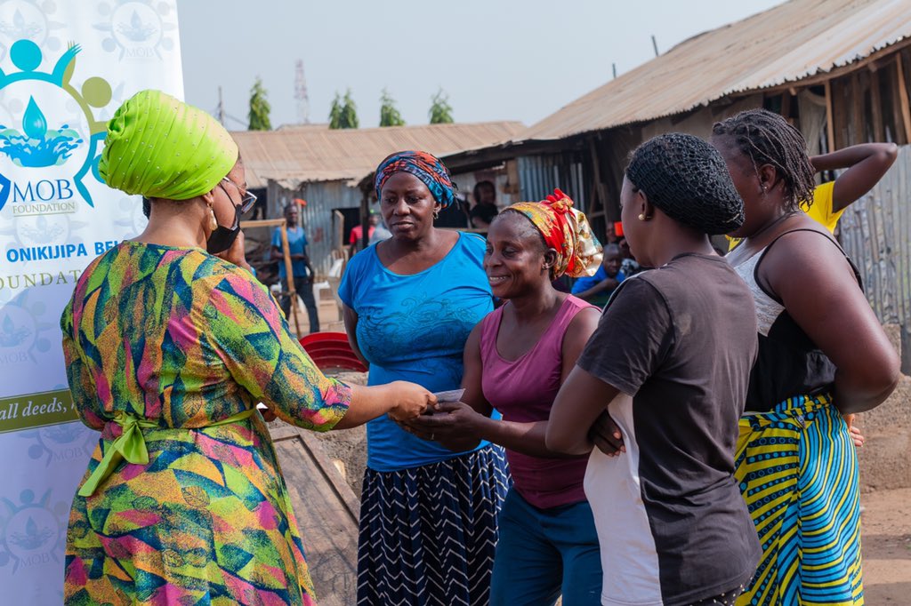 MOBFoundation's tweet photo. On Saturday, 6th of March 2021 In Galadimawa Village, Abuja.. these beautiful women were #empowered with #grants to help boost their #smallscalebusiness to commemorate #internationalwomensday #iwd2021 https://t.co/dZMOVhBYtf