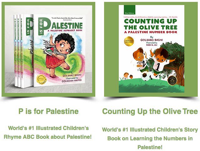 GolbargBashi's tweet photo. @acraftyarab @linoliver @scbwi And the second, also critically-acclaimed edition in our diverse social justice children’s books, namely COUNTING UP THE OLIVE TREE: A PALESTINE NUMBER was published in 2019, is being sold via our website and doing very well 🙏🏽 https://t.co/LVjDBRQUSE