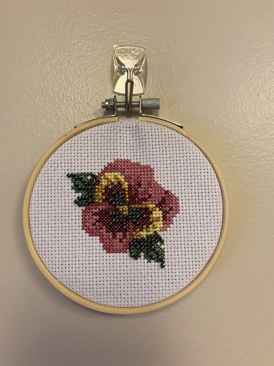 Excited to share the latest addition to my #etsy shop: Beaded Pansy Cross Stitch Kit etsy.me/30r6rSy #embroidery #crossstitchkit #easycrossstitch #simplecrossstitch #crossstitch #crossstitchpattern #crossstitchgift #quickcrossstitch #embroiderykit