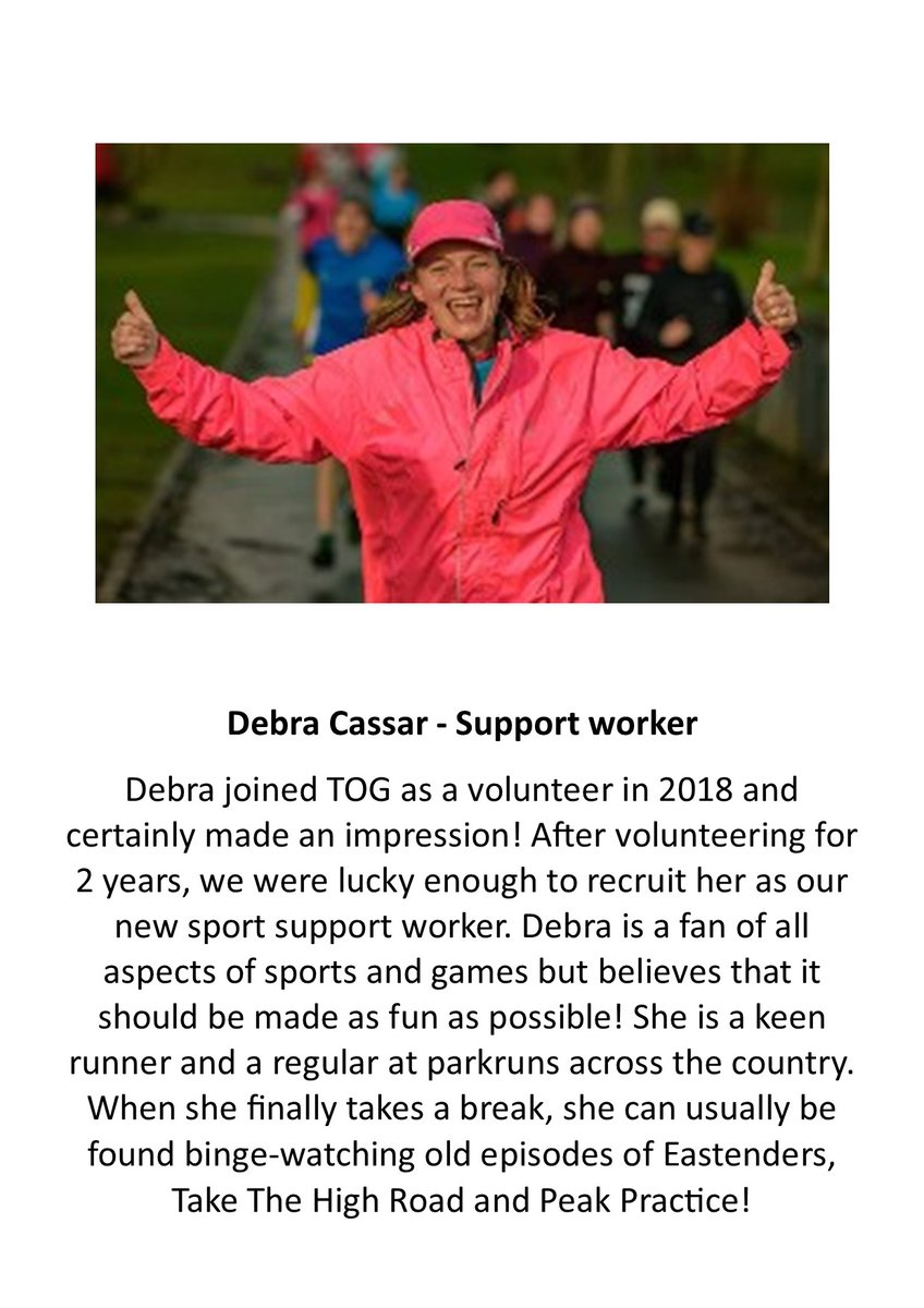 TimeOutGroupNW's tweet photo. Introducing Debra!
#timeoutgroupnw #adultswithlearningdisabilities #learningdisabilities #sport #social #socialactivities #handforth #wilmslow #northwest #charity #joinus #follow #like #share #donate #daycenter #volunteer #support #supportworker #fun #activities https://t.co/43ZQosm9ke