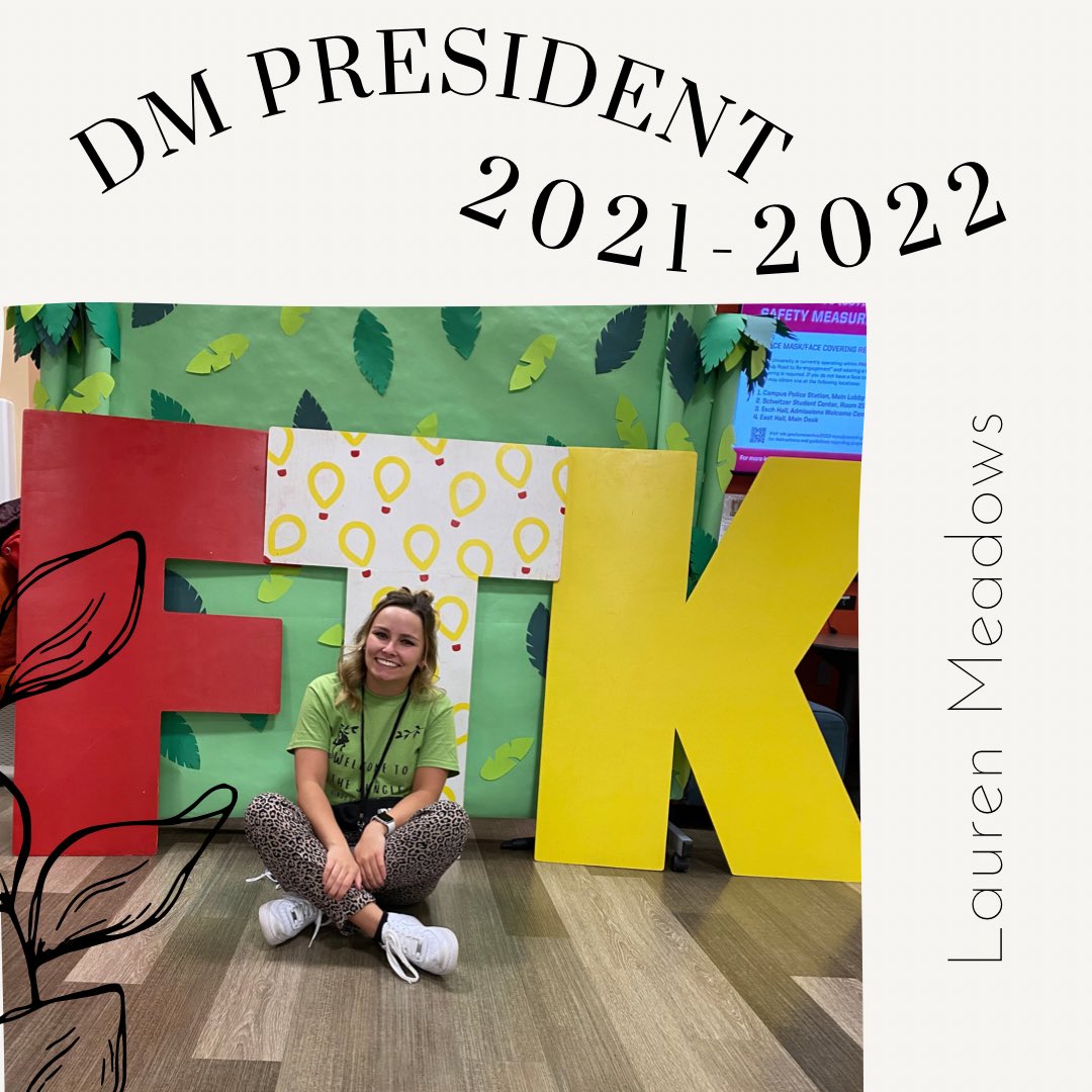 UIndyDM's tweet image. We would like to announce Lauren Meadows as our 2021-2022 #UIndyDM President! Good luck Lauren! We know you’ll do great!