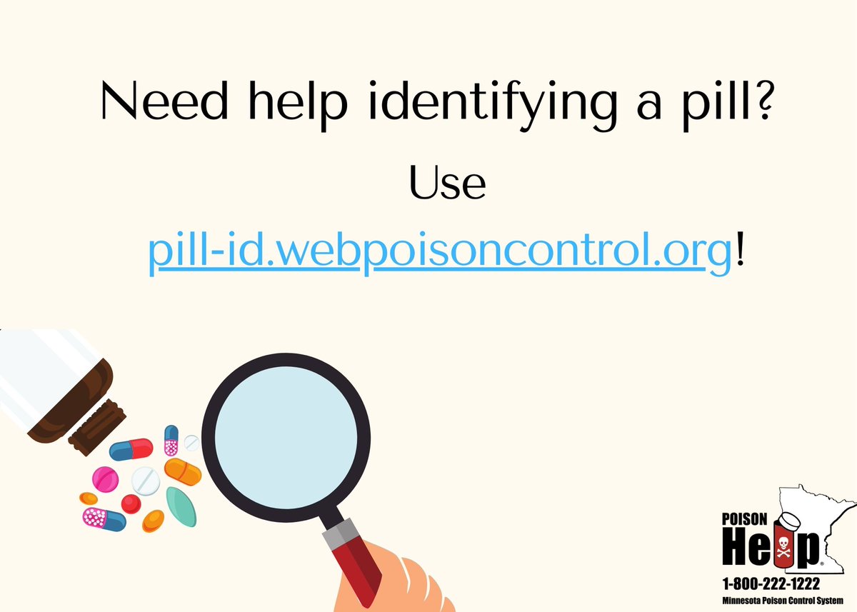 MNpoisoncenter's tweet image. Pill ID is an online tool available through webpoisoncontrol.org. It allows you to search by imprint code, shape and color, or medication name.

pill-id.webpoisoncontrol.org/#!/intro

#PreventPoison #medication #medicationerror