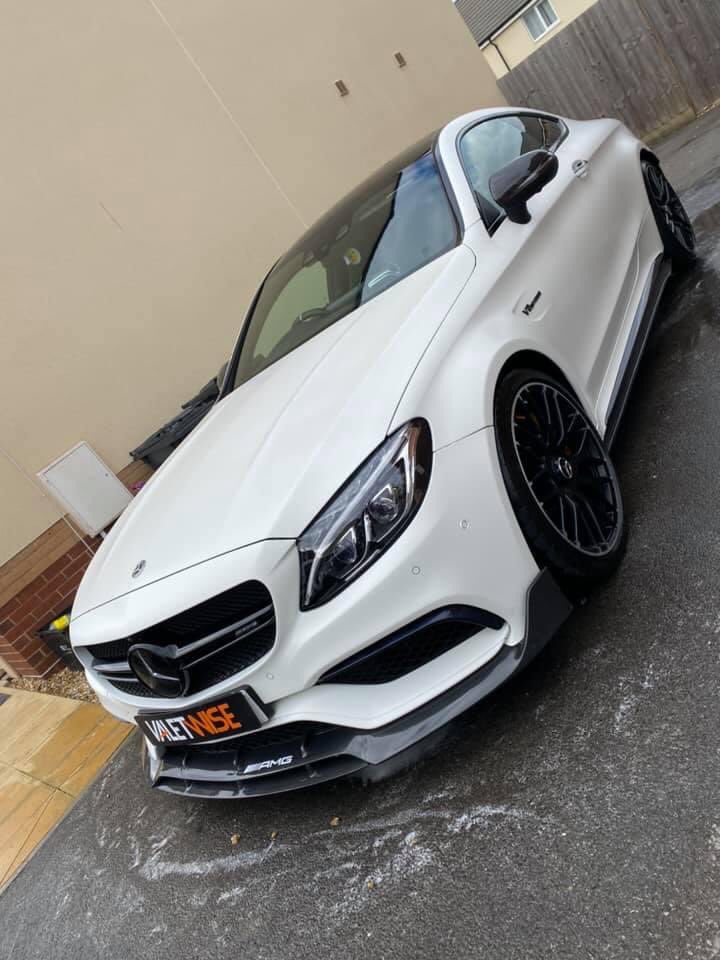 ValetWise's tweet photo. Mercedes c63s 🇩🇪 from this afternoon in Bridgwater for a new customer, this immaculate example has almost every extra going including some stunning ceramic brakes, full PPF all over and a stage II remap 😱, what a machine! Gold package completed, Thanks Marcel! https://t.co/v7FvQIilcd