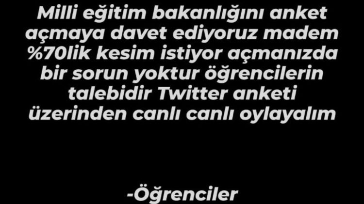 liseli25537472's tweet photo. sesimizi lafta duyan bakanımıza sesleniyorum  #iptalkararınıbekliyoruz https://t.co/r1DFhRneDT