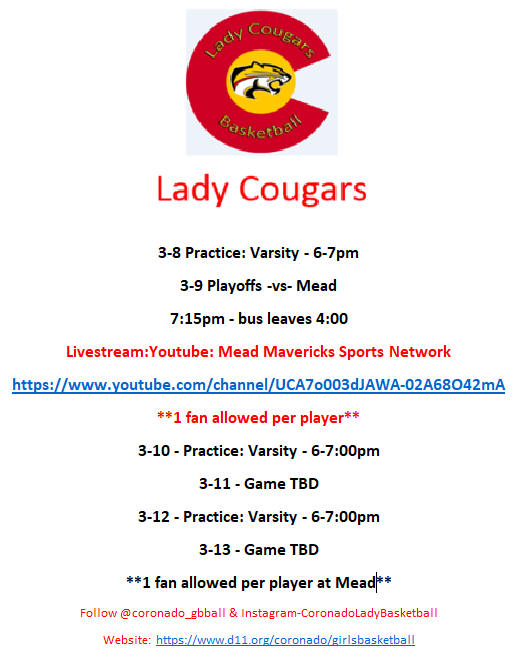 Coronado Girls Bball (@coronado_gbball) on Twitter photo 