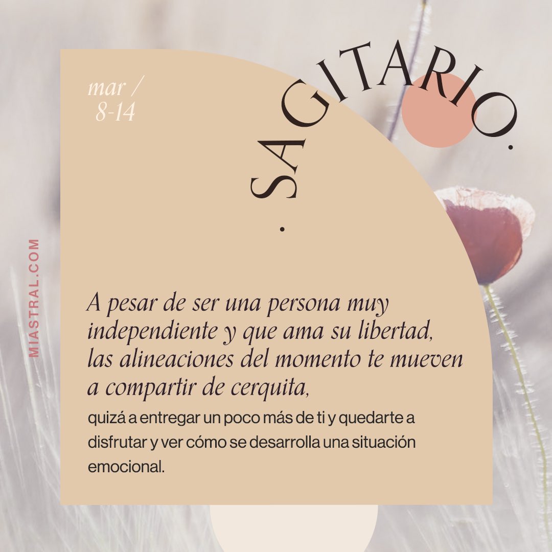 #Sagitario: tu mensaje de la semana. ¿Lo sientes? 👇🏻