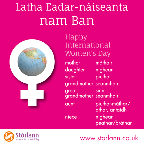Happy #InternationalWomensDay / Latha Eadar-nàiseanta nam Ban
#Gaelic #cleachdi #cleachdiaigantaigh #internationalwomensday2021