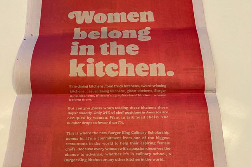 prweekuknews's tweet image. ‘Lazy...inverted trolling...tone deaf’ – Burger King tweet about ‘women in the kitchen’ leaves foul taste: buff.ly/3bpB7cT @PMtStevens @leebeattie @RedRobertino @brownhill1 @Rachel_Morrod @L_BridgesPR @MichelleSuperT @HanPatel @amandacomms