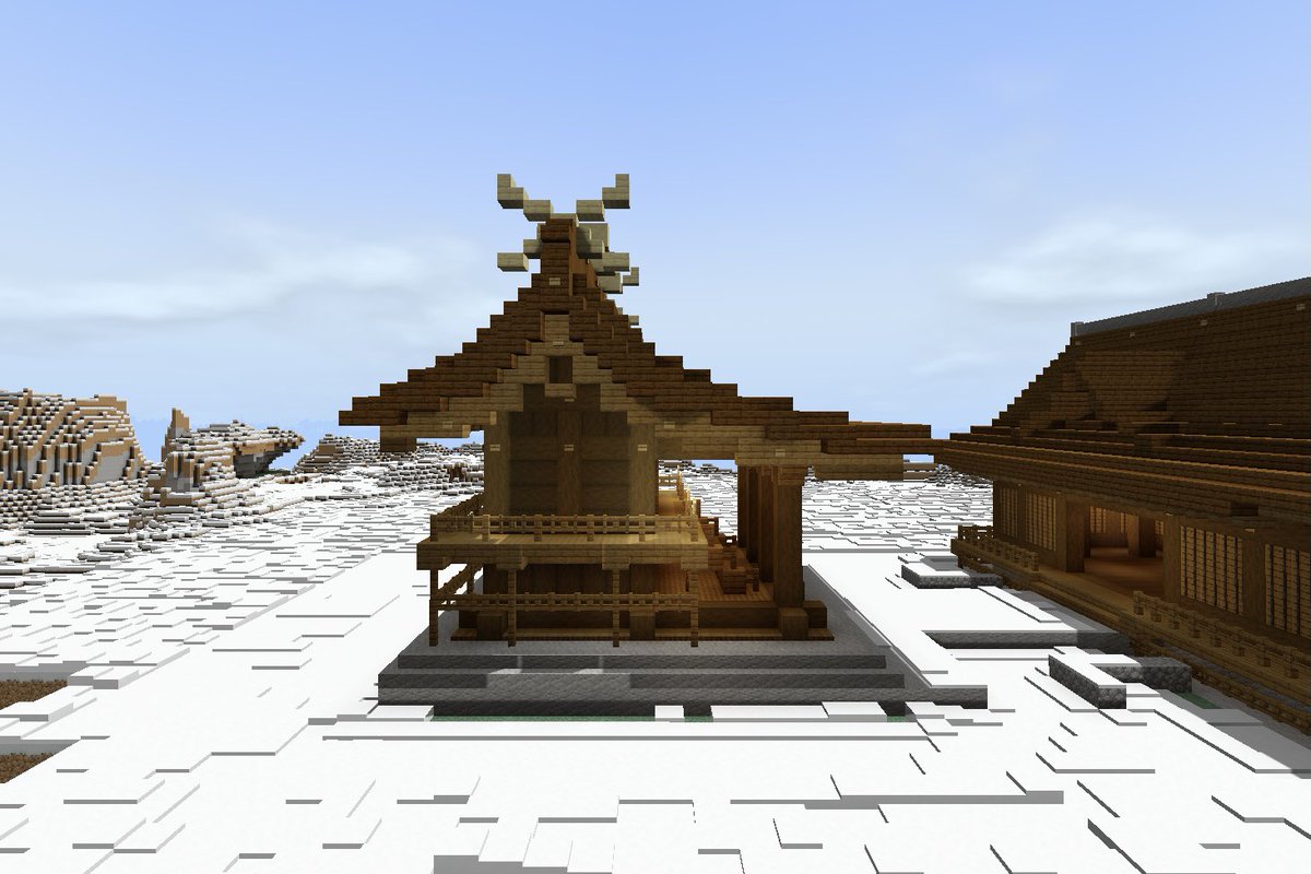 Taisei 神社の本殿が完成しました Minecraft建築コミュ マイクラ 和風建築