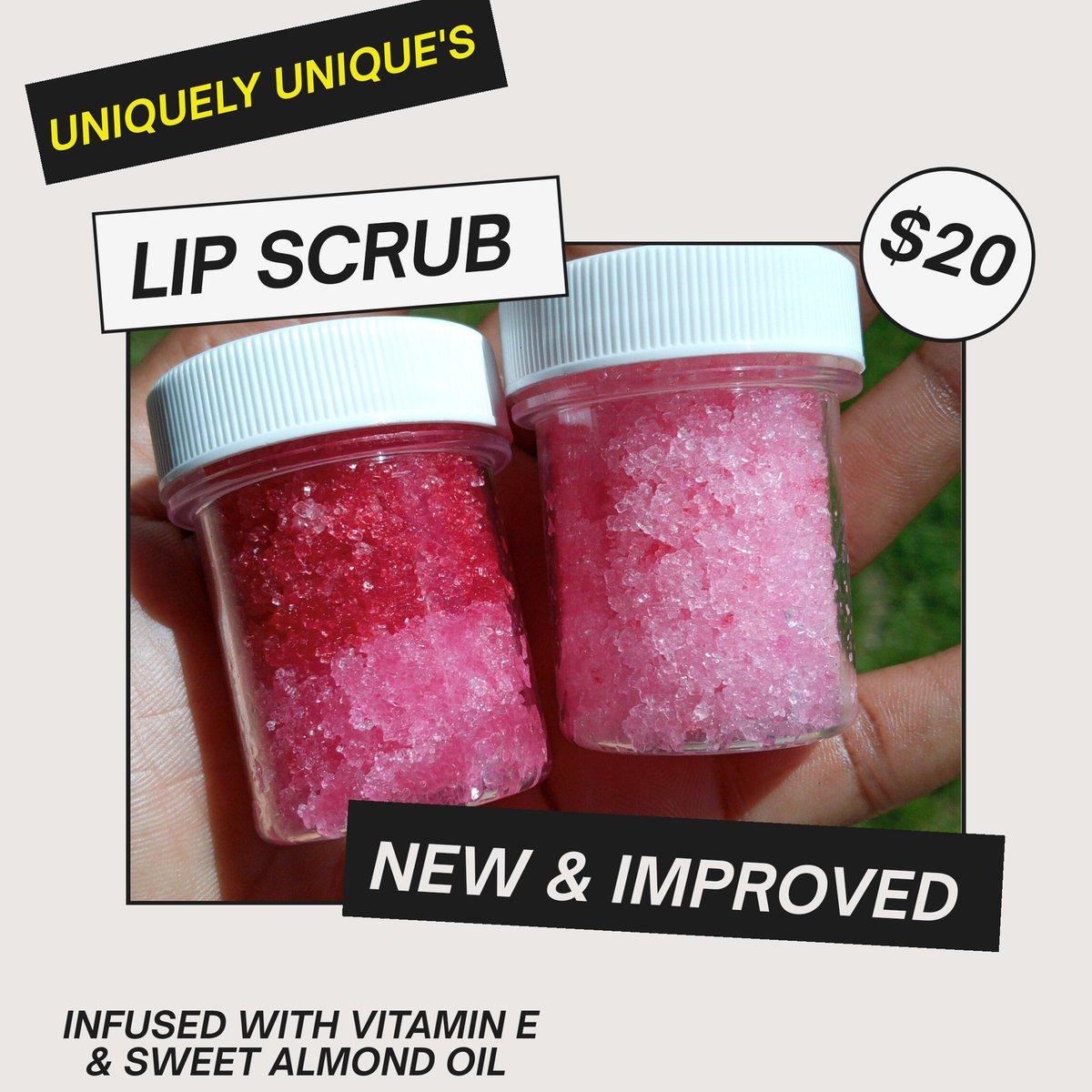 UniquelyUnique_'s tweet photo. 🛍Almond Lip Scrubs🛍$20❤️Designed for both smoker and non-smokers🚬Softens and heals chapped lips🦋Helps bring back lips natural pigment🌟Whatsapp/telegram 381-5967🎀 IG @Uniquely_uniquee_ 🎀 #supporttyourowntt 🇹🇹#trinibusiness🛍 #blackownedbusinesstnt 🇹🇹 https://t.co/OrYBk6dTZA
