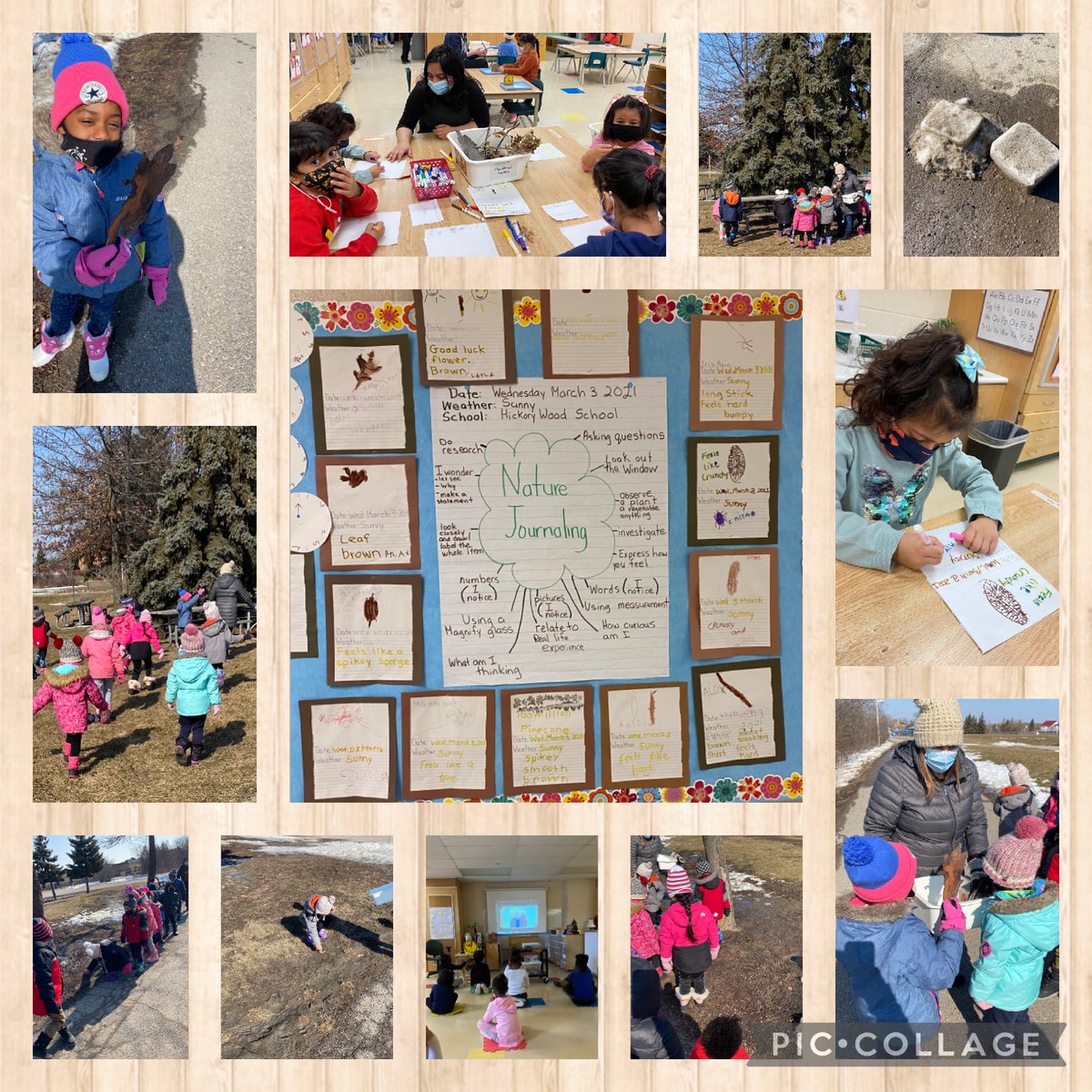 ELB enjoying our nature walk and then writing our nature journals ⁦<a href="/HickoryWoodPS/">Hickory Wood PS</a>⁩ ⁦@Canoegirl16⁩ ⁦<a href="/teachr20/">🇹🇷🇹🇷🇹🇷</a>⁩ ⁦<a href="/PeelSchools/">Peel District School Board</a>⁩