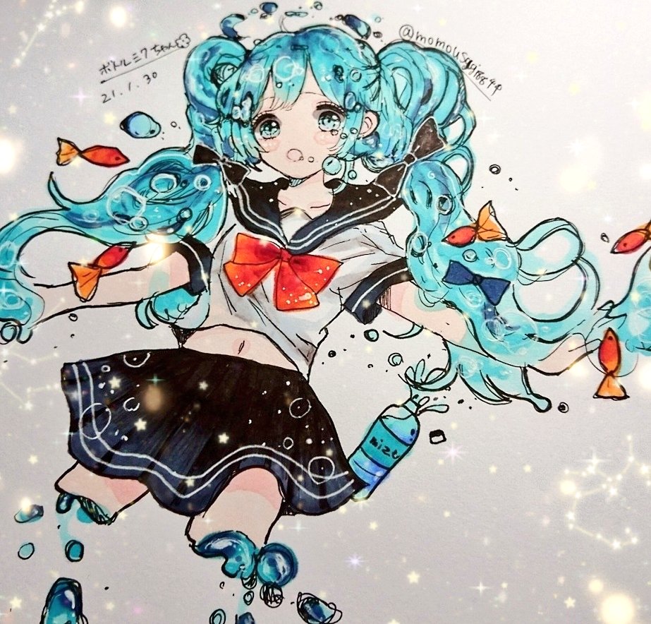ミクの日21 ミクの日 初音ミクイラスト 過去絵です ももうさぎ 水彩とコピック のイラスト ミクの日21 ミクの日 初音ミクイラスト 過去絵です ももうさぎ 水彩とコピック のイラスト