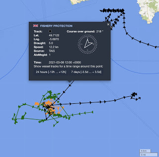 Fishery Protection vessel boards Dutch seine netters south of the Scillys. ift.tt/3qw6zdQ