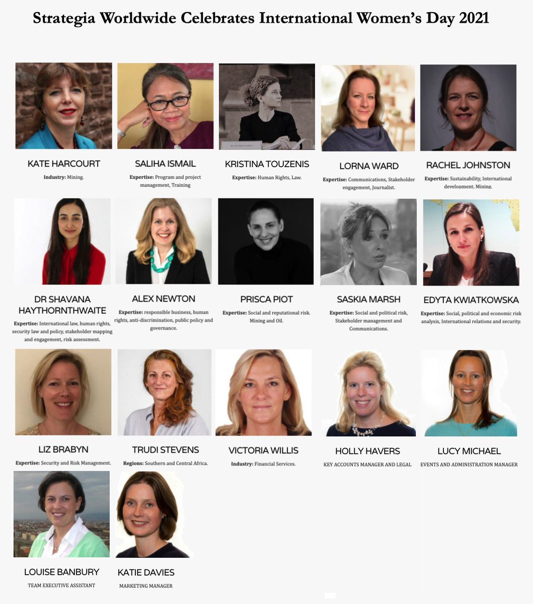 Proud to celebrate our female Senior Advisors, Associate Directors and home team not only for their outstanding contribution to SW but also for encouraging and promoting diversity and inclusion in their fields of expertise

#IWD2021 #DiversityandInclusion #InternationalWomensDay