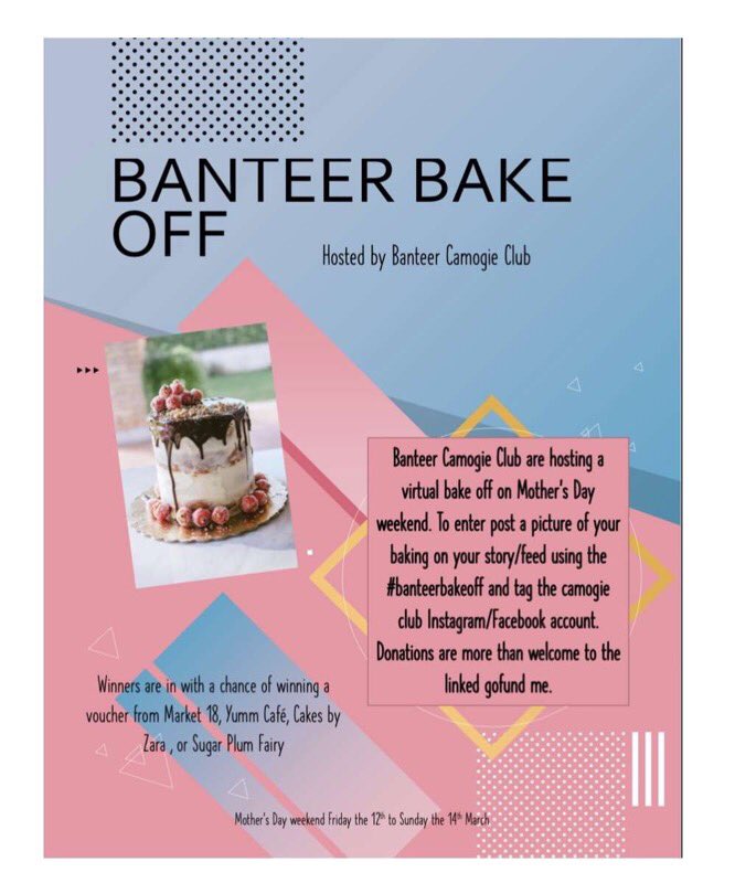 Everyone who enters will be in a chance of winning a voucher Market18 Newmarket, Yumm Cafe, Cakes by Zara and Sauger Plum Fairy. Happy Baking 😊👩‍🍳