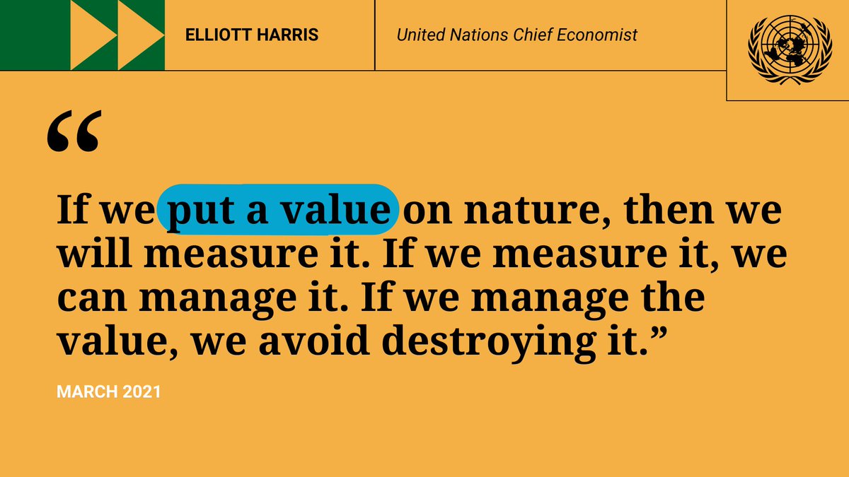 "If we measure it, if we are aware of it, we can take care of it." 

-- UN Chief Economist Elliott Harris explains why it's important to #MakeNatureCount, in order to protect our natural capital. bit.ly/3qt6uaI