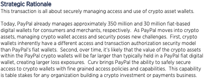 PayPal's acquisition of Curv.  Our AP M&amp;A Alert offering a concise assessment of the transaction and its context.

bit.ly/2OwUzvq