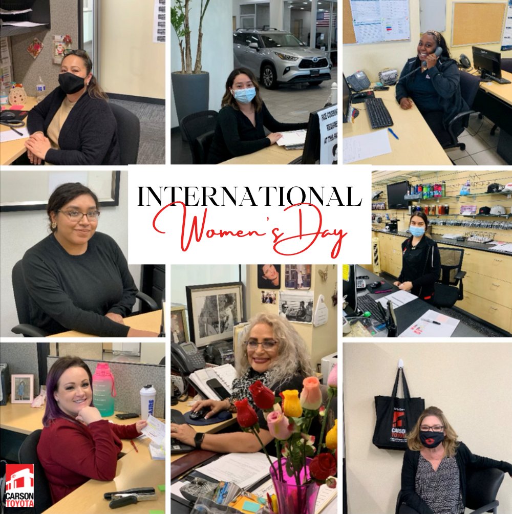 Happy #internationalwomensday! Here are just a few of the amazing women at #CarsonToyota that keep our dealership going! #dontmeetexceed