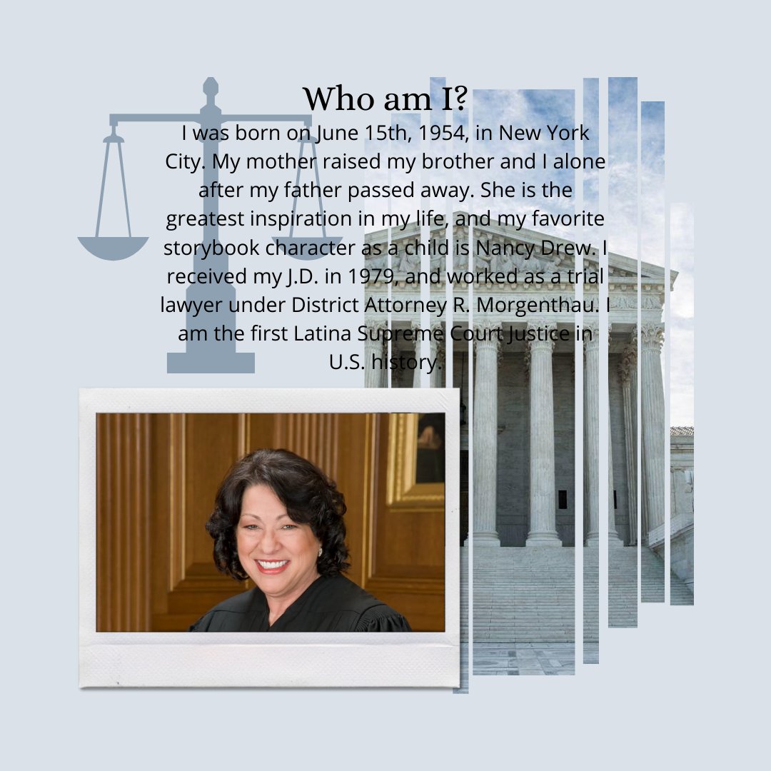 Today is National Women's Day! Today we would like to recognize another notable figure that's part of current American History: Sonia Sotomayor!