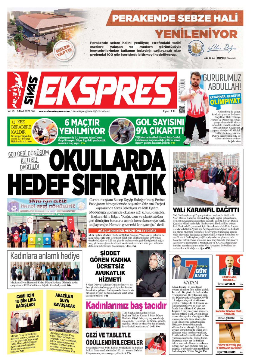 Sivas Ekspres Gazetesi (@ekspressivas) on Twitter photo 