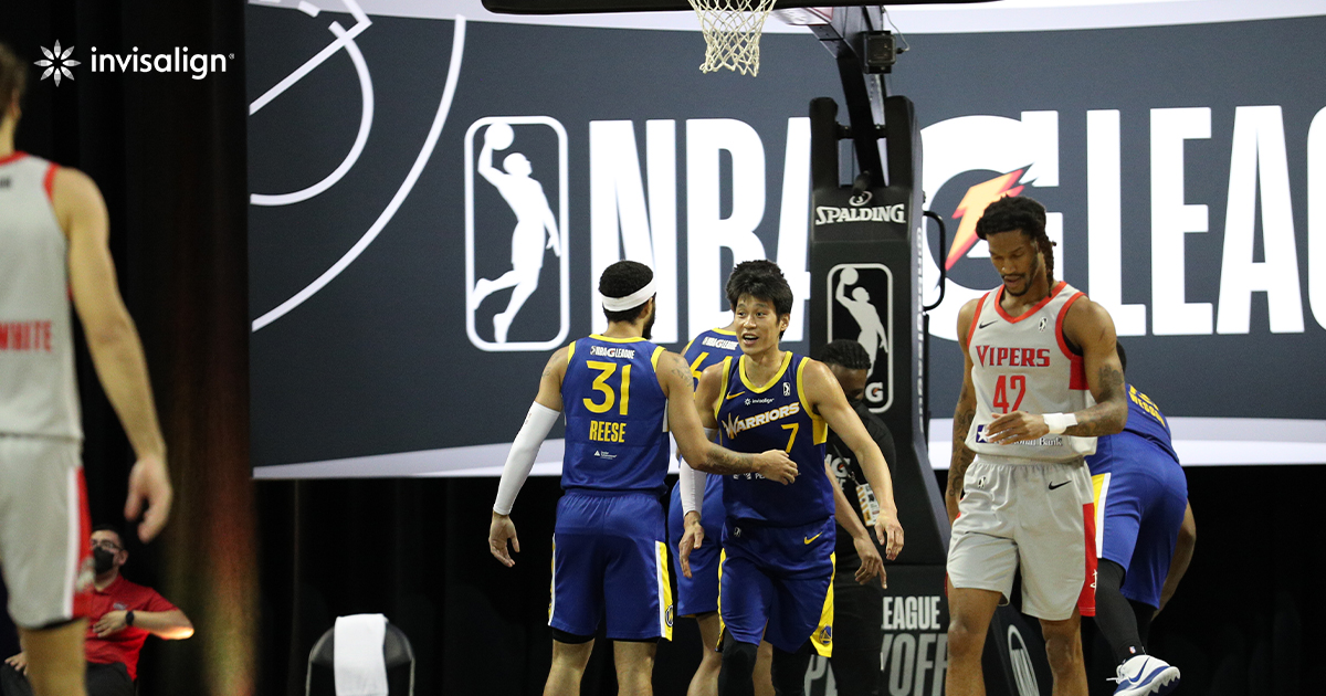 GLeagueWarriors's tweet photo. 😁 #WinningSmiles || @Invisalign https://t.co/I9x4hK3dkx