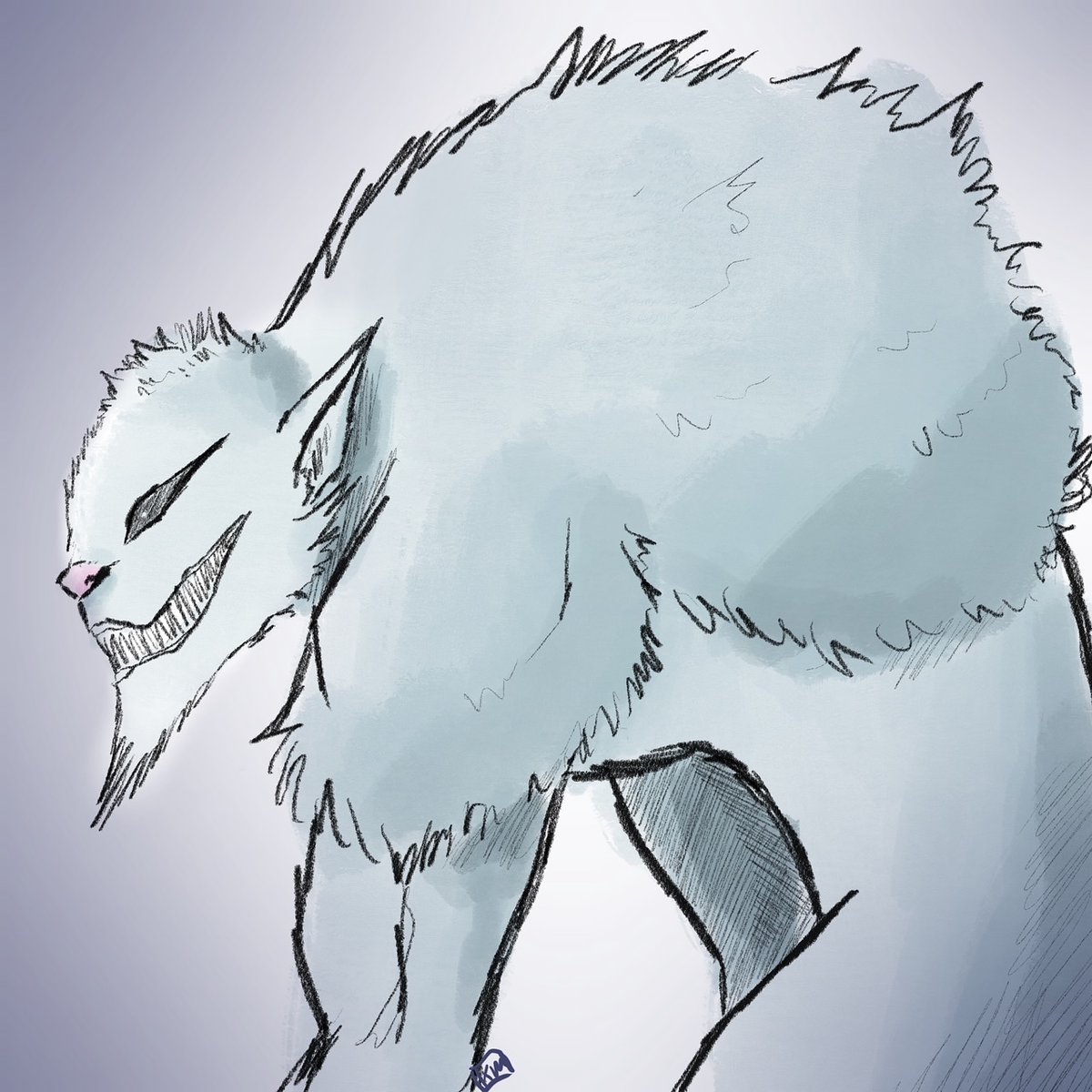 PixyireDigital's tweet photo. A Quaggoth for today's #monstermanualchallenge and what a fluffy cute boy. I love them a lot #dnd #quaggoth #dnd5e #digitalart #digitalpainting https://t.co/8FiJ2OG8nk