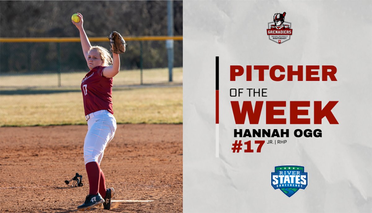 Softball: Hannah Ogg Named RSC Pitcher of the Week
 - IUSathletics.com/article/2427