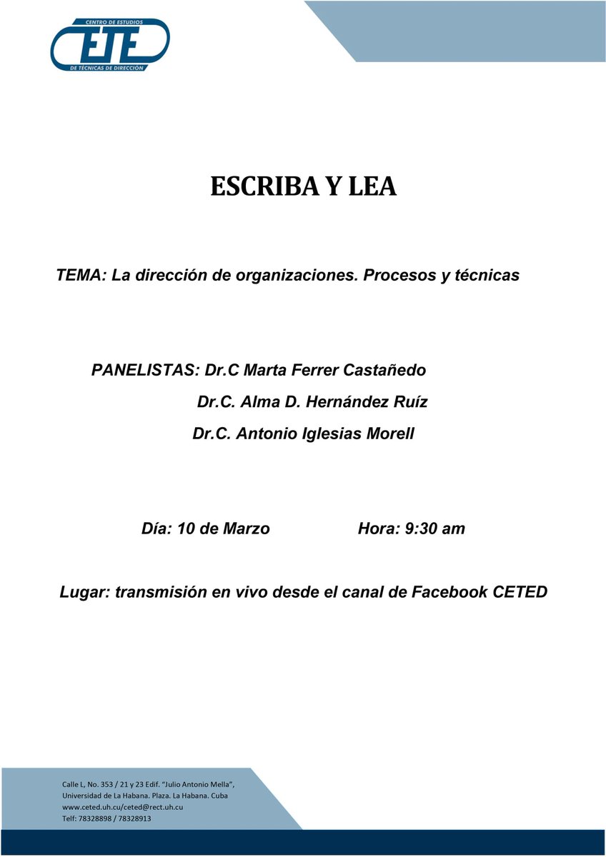 CETED-UH (@uhceted) on Twitter photo 