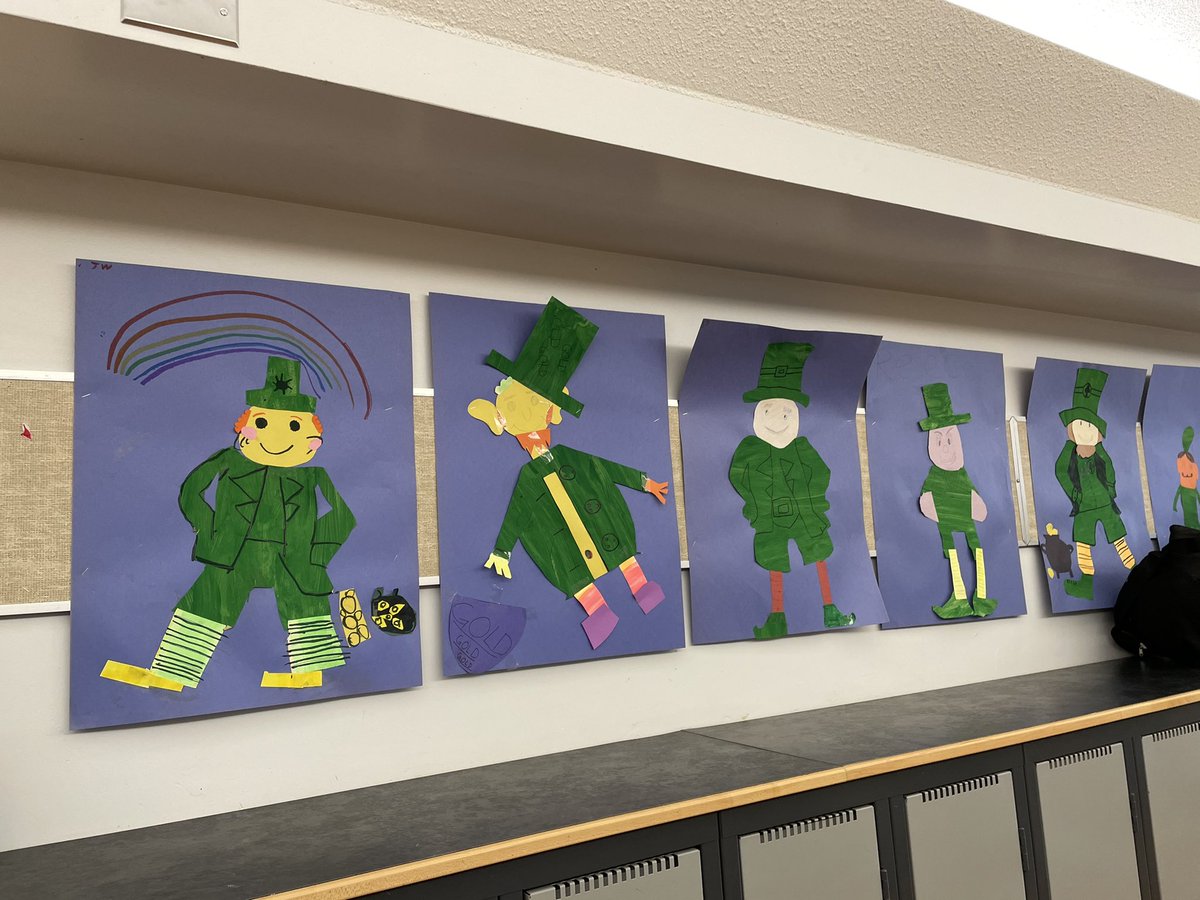 bothaschoolCSD's tweet photo. Grade 3/4 Leprechaun art. #csd71 #bothaAbschool https://t.co/YlIy91Oikh