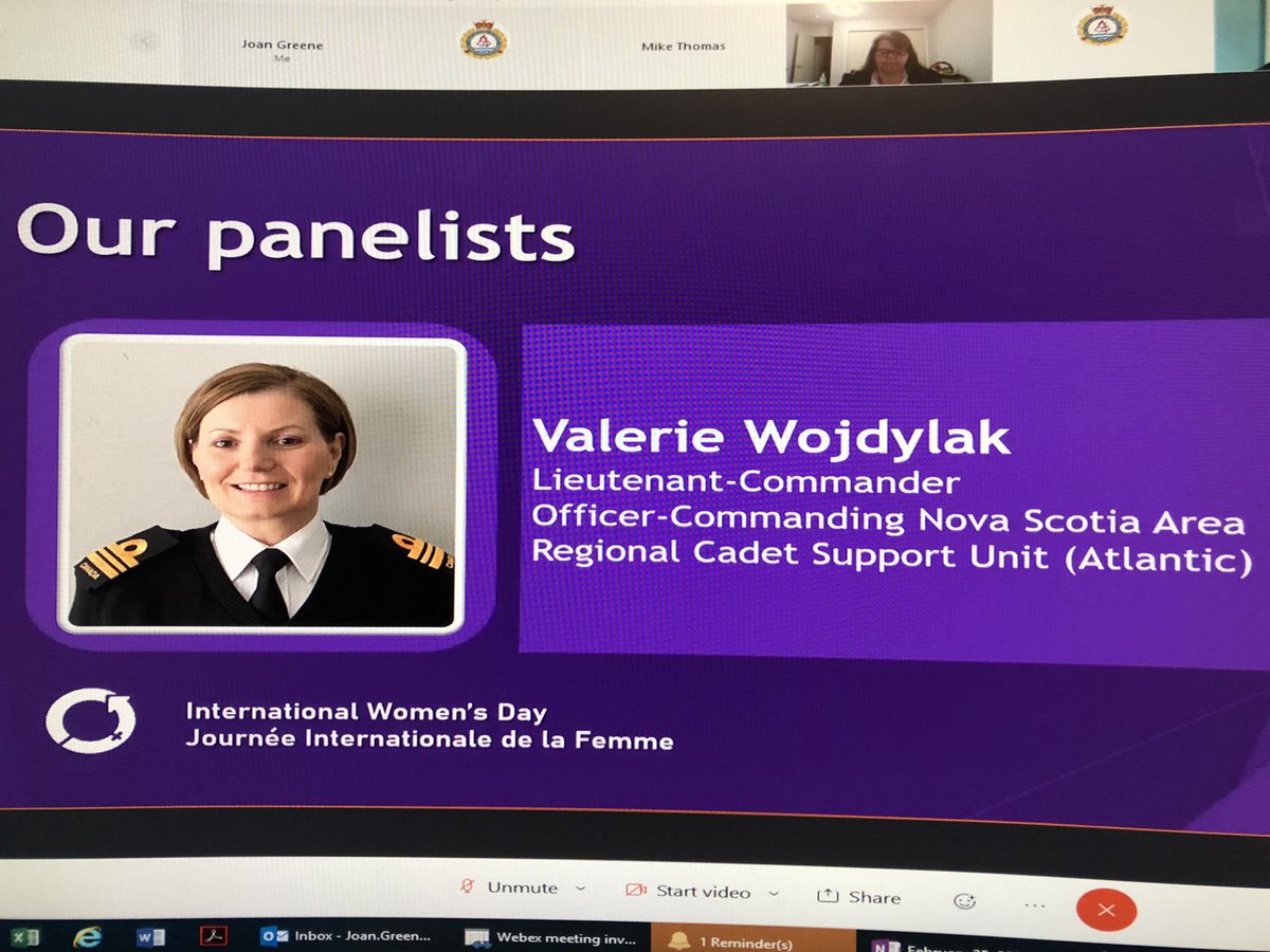 cdnnavychick's tweet photo. Getting ready for our First #IWD2021 Panel Discussion with @AtlCadets. Looking forward to sharing with others! What a great turnout!!! #ChooseToChallenge @liam_mather @Ljgreene84 https://t.co/L1F60J1woG