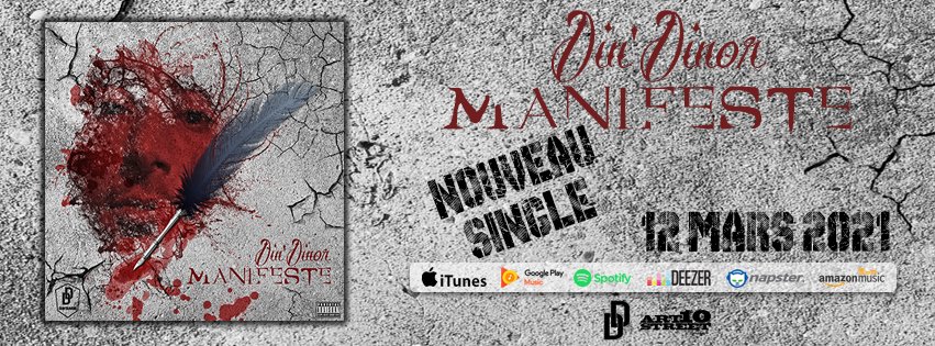 Cover + Bannière réalisées pour le nouveau single de Din'Dinor, intitulé "Manifeste". Le 12 Mars sur toutes les plateformes!
#Art10Street #DinDinor #DD #Cover #Manifeste #RapFrançais