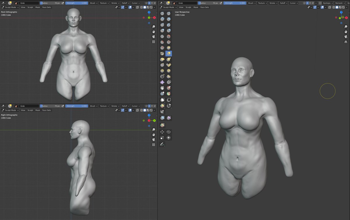 Tabz_Design's tweet image. current progress of my sculpting. 

#currentprogress #blender #blender3d #digitalsculpt #digital #b3d