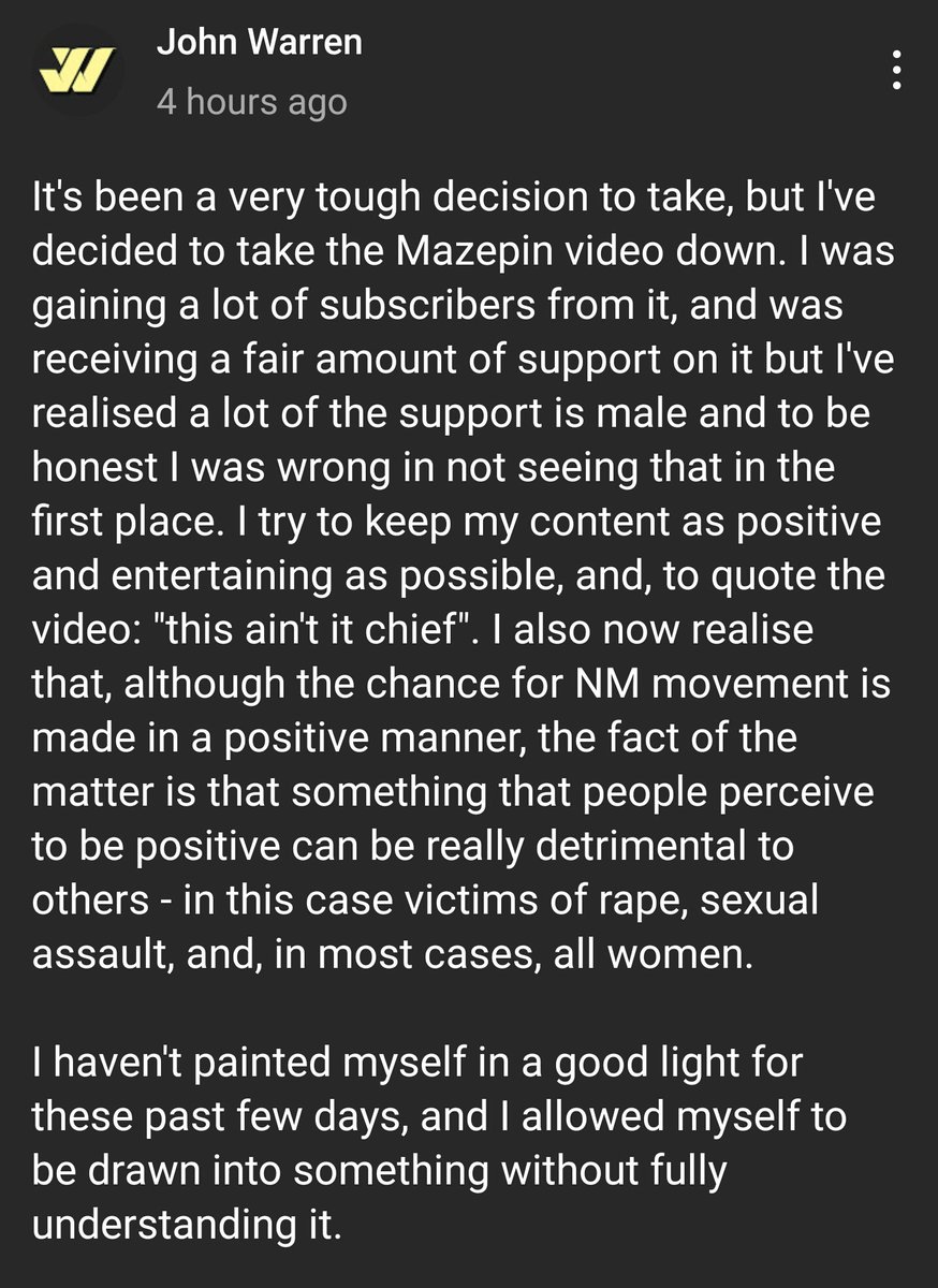 DonaldRevoir's tweet photo. This is one of the many reasons why I subscribed to you @JWF1_
You're honest, genuine, reasonable, and mature. Not many people would be so ready to admit to their mistakes, but you are, and you're already working on rectifying those mistakes.
I have nothing but respect for you. https://t.co/SivcpXXDly