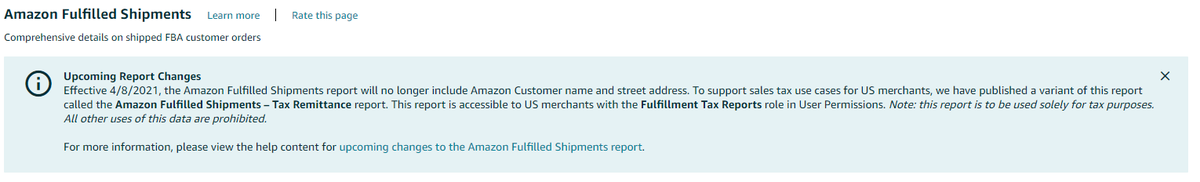 ShinghiD's tweet photo. Today @amazon announced it was removing the last possible connection millions of SMBs had with their Amazon customers - their first and last name. This is beyond outrageous and it 100% confirms that Amazon Sellers are merely renting their customers. @FTC @ajassy @JayCarney https://t.co/0vbRlTyL2R